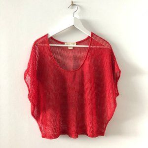 Staring at Stars Red Mesh Top